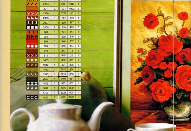 cross stitch red roses picture (1)