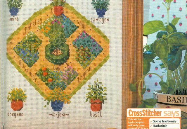 cross-stitch sampler garden herbs (1)