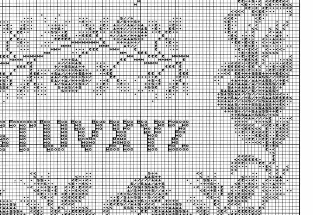 cross stitch sampler with alphabet and roses (5)