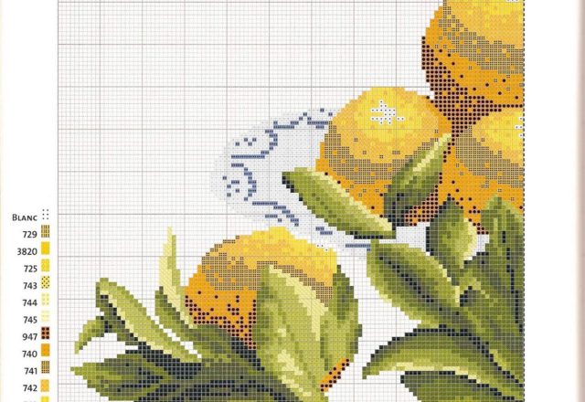 cross stitch small picture with lemons (2)