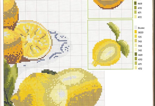 cross stitch small picture with lemons (3)