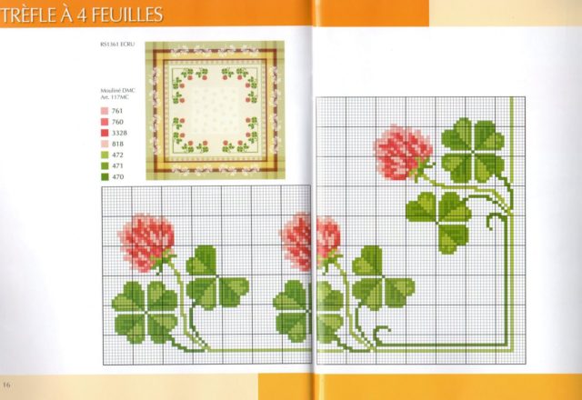 cross stitch tablecloth wildflowers fuchsia (2)