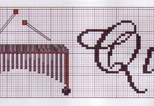 cross stitch week dishtowels musical instruments (10)