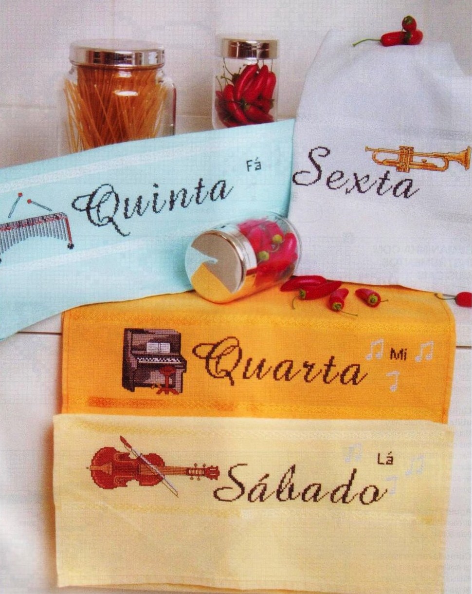 cross stitch week dishtowels musical instruments (2)