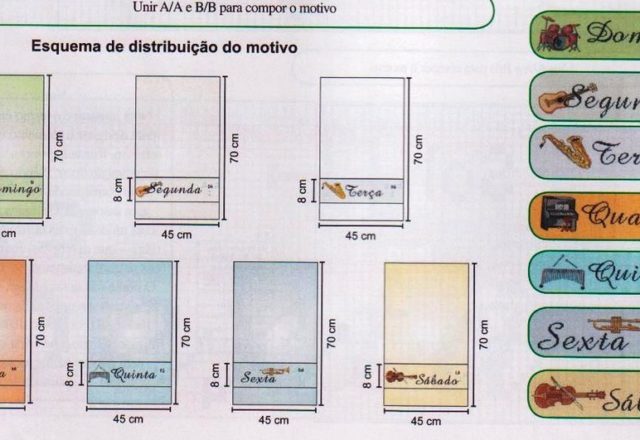 cross stitch week dishtowels musical instruments (3)