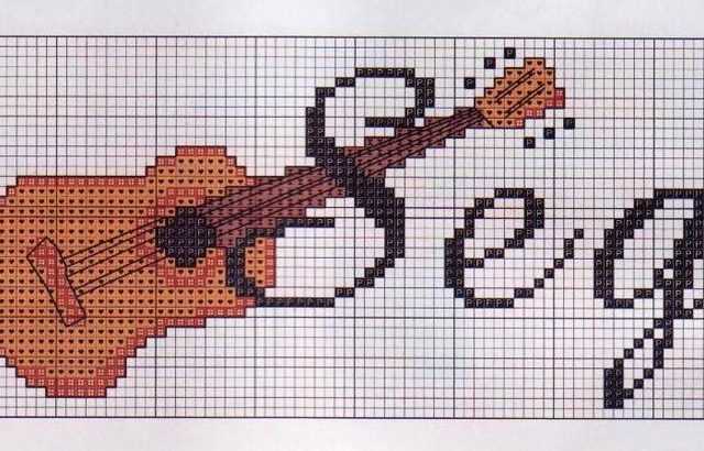 cross stitch week dishtowels musical instruments (4)