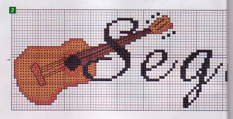 cross stitch week dishtowels musical instruments (4)