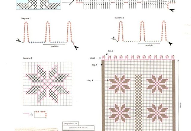 curtain filet colorful daisies (2)