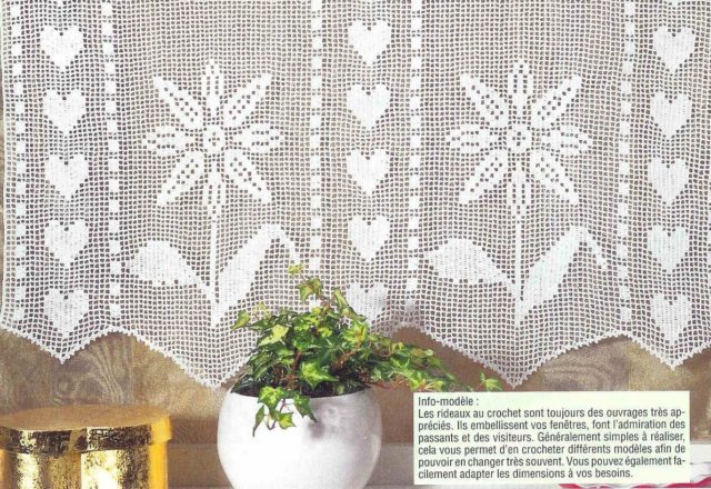 curtain filet hearts and daisies (1)