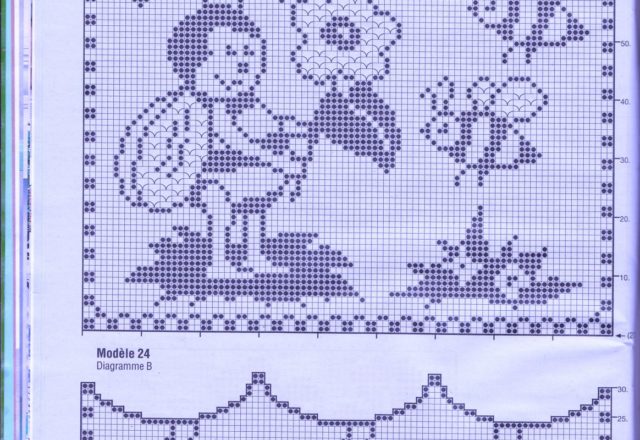 curtains filet children with bee flower (2)