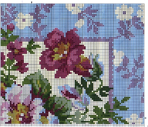 cushion blue flowers background (3)