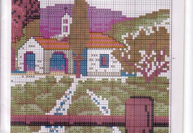 cushion cross stitch farm with cock (3)