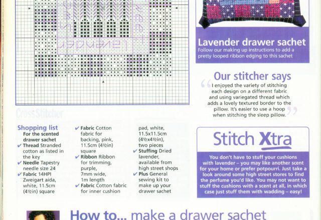 cushion for home with lavender flowers