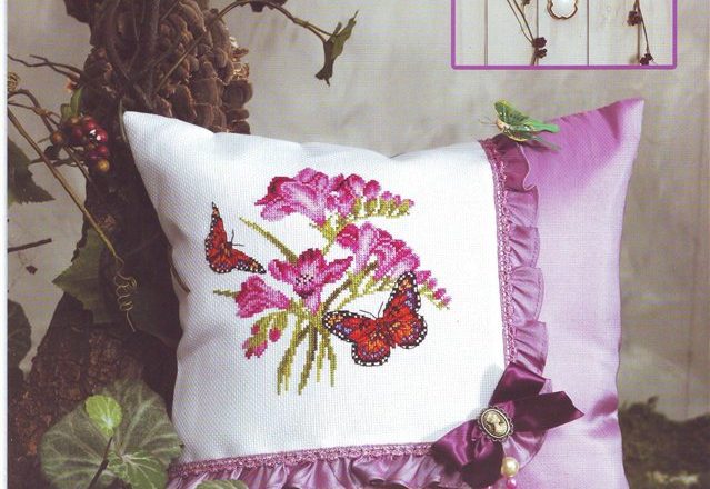 cushion freesias and butterflies (1)