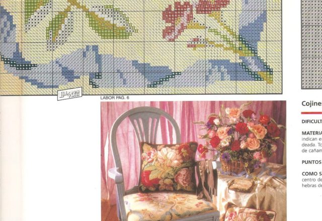 cushion with blue ribbon and beautiful flowers in the middle (2)