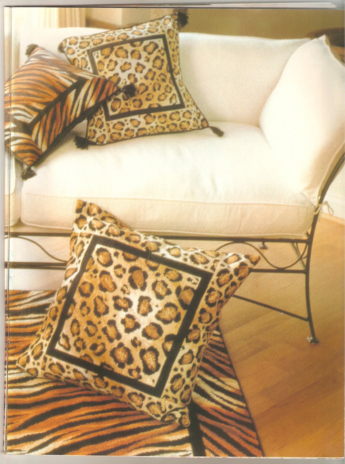 cushions cross stitch striped tiger and leopard (2)