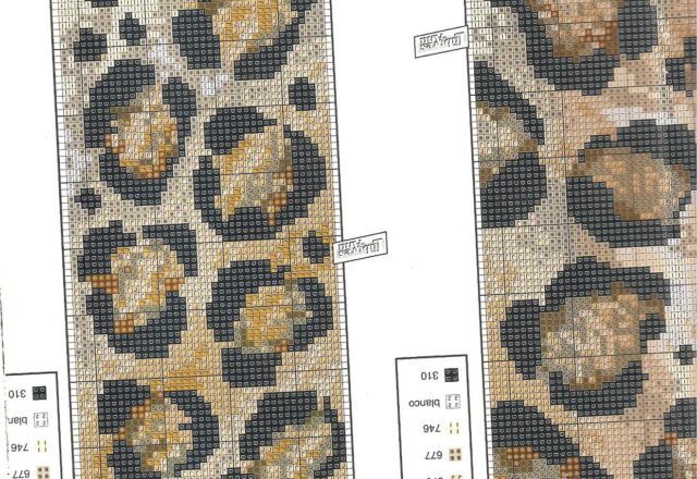 cushions cross stitch striped tiger and leopard (4)