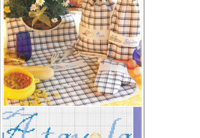 dishtowel with written at the table