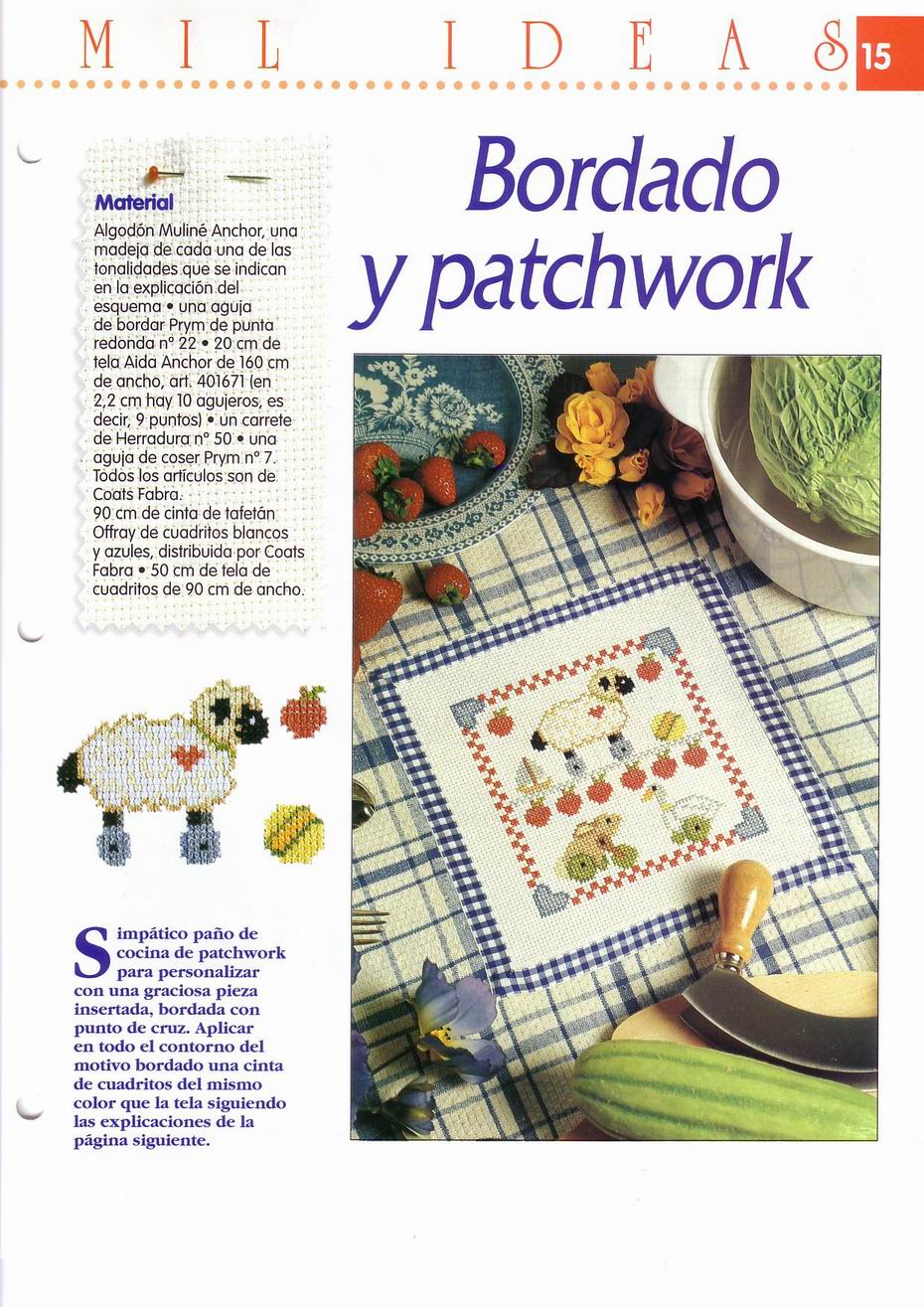 dishtowels cross-stitch with cute sheep (1)