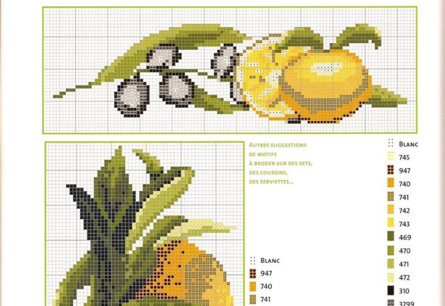 dishtowels cross stitch with figs and lemons (3)