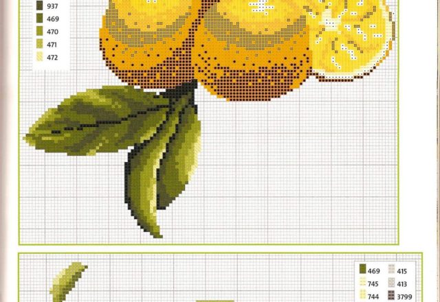 dishtowels cross stitch with figs and lemons (5)