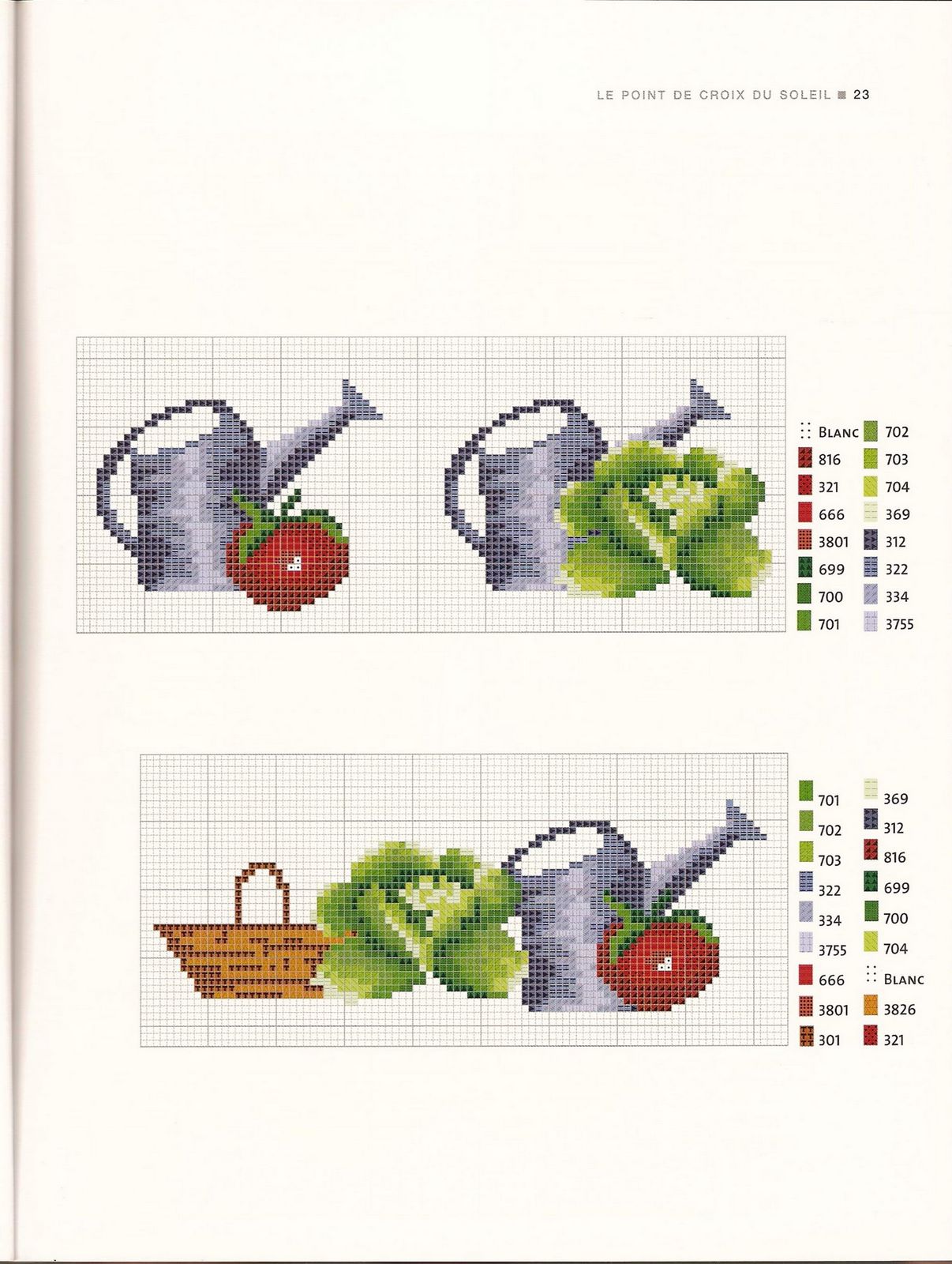 dishtowels cross stitch with fruits and vegetables (3)