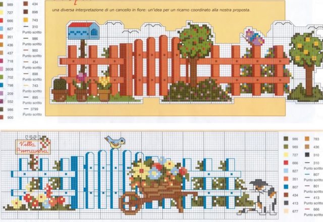 dishtowels with picket fence