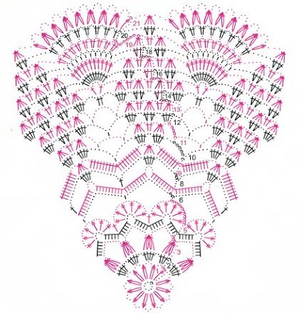 doily crochet round small fans (2)