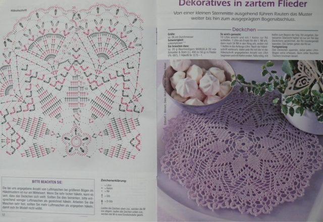 doily crochet round star flower arches