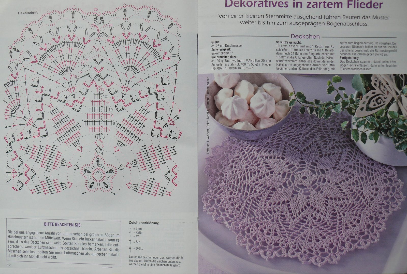 doily crochet round star flower arches