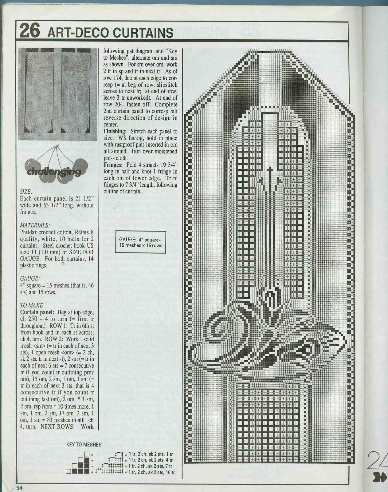 filet curtains to peak