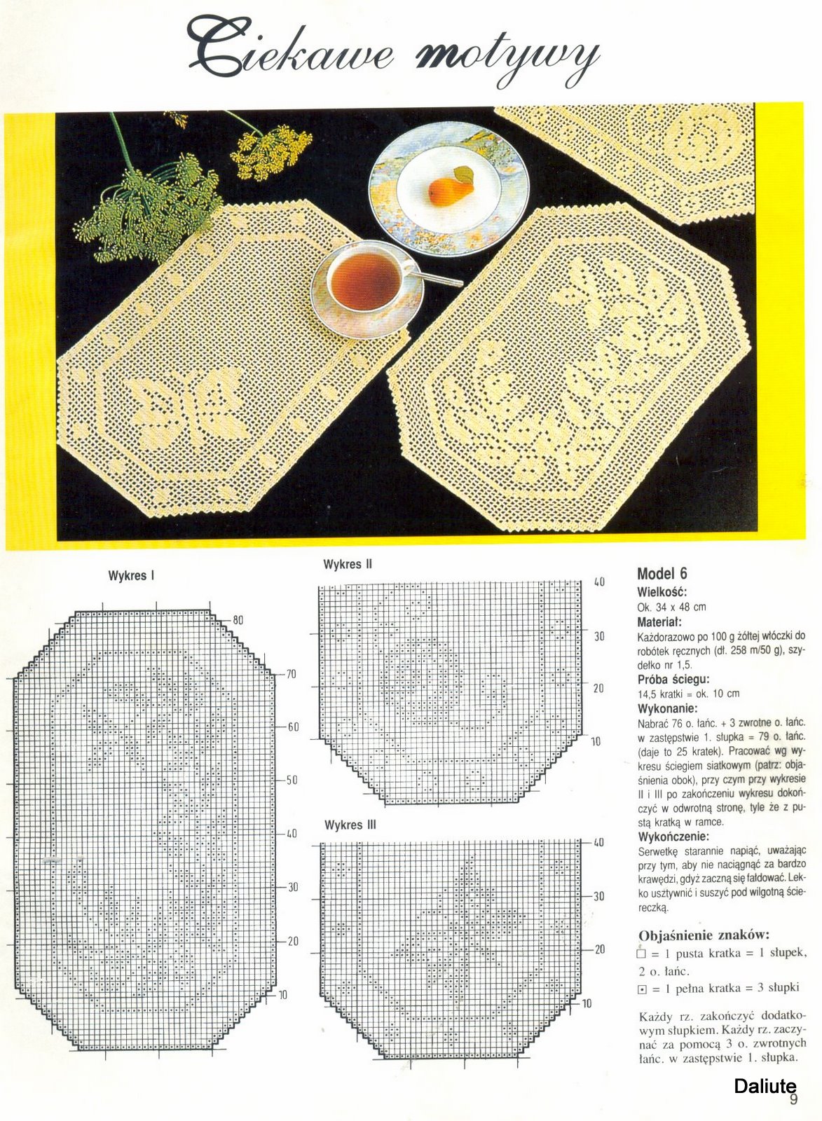 filet placemat breakfast flowers butterfly and leaves