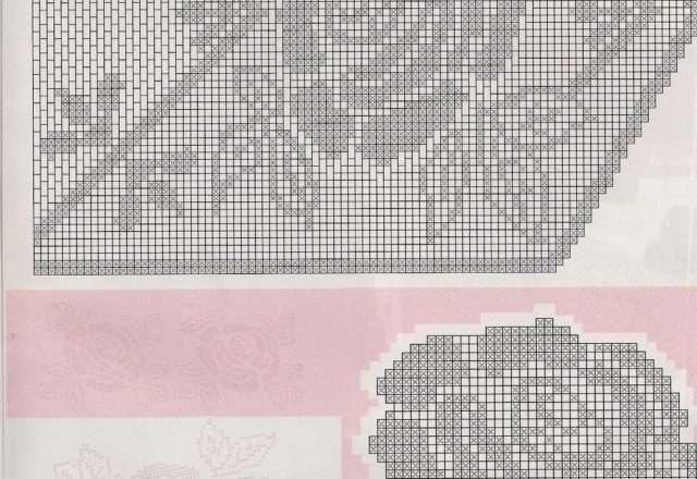 filet table runner rose and tips (3)