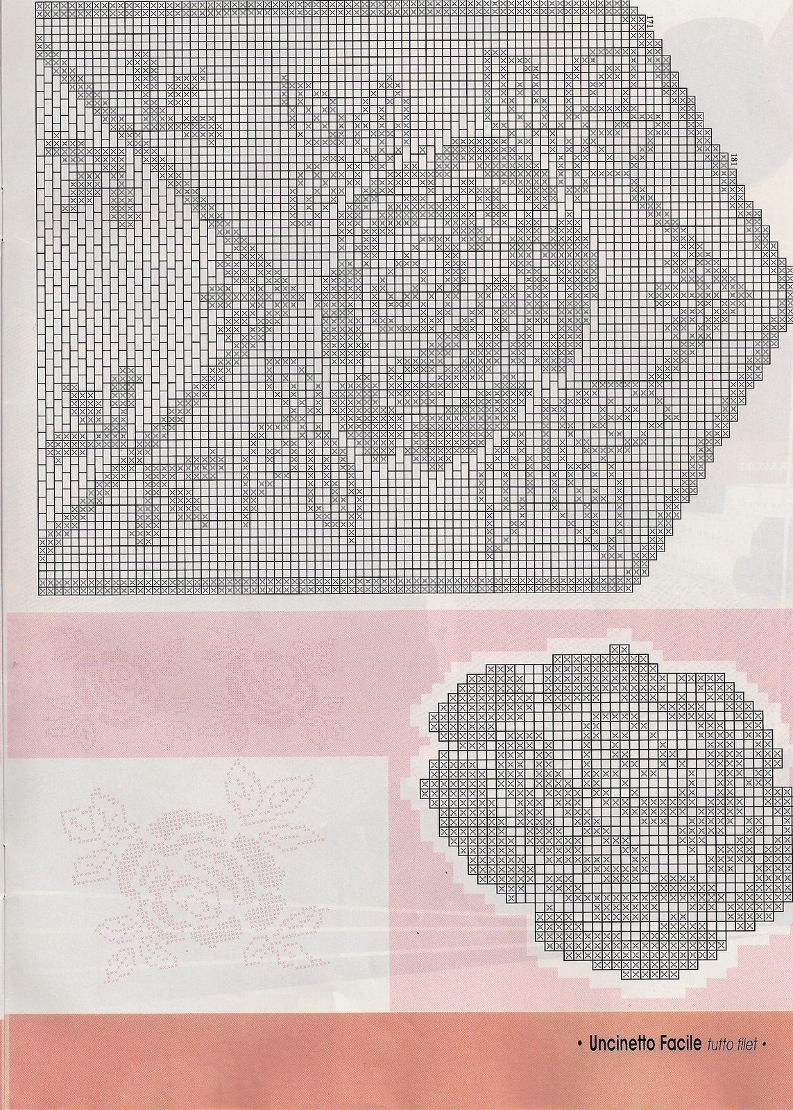 filet table runner rose and tips (3)