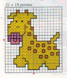 giraffe with pacifier cross stitch pattern baby bib