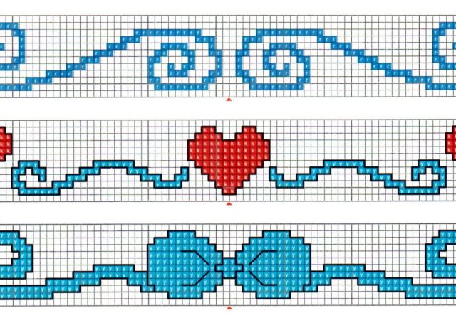 hearts and ribbons border