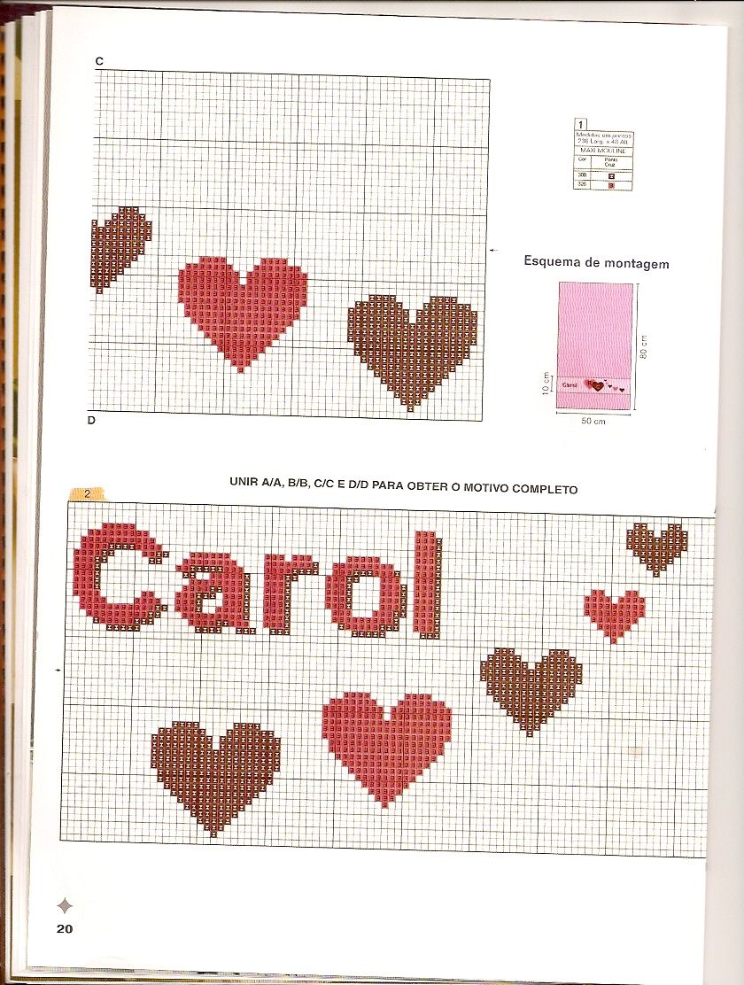 hearts and towels cross stitch alphabet for names (4)