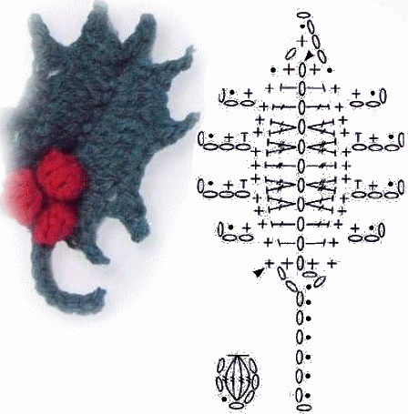 holly-leaf crochet