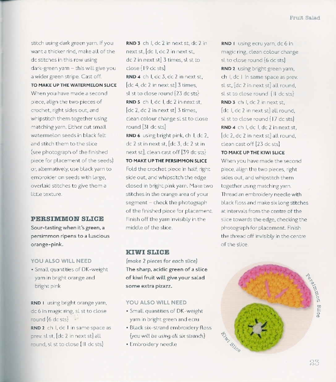 kiwi fruit amigurumi pattern