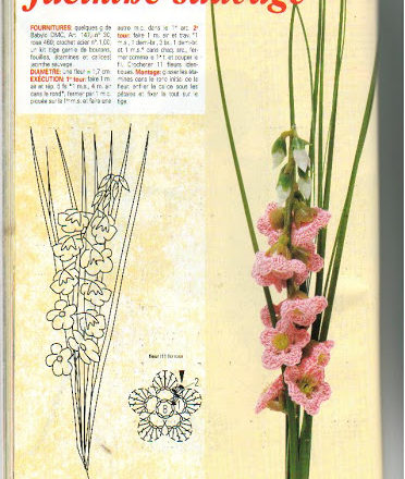 light pink crochet flowers