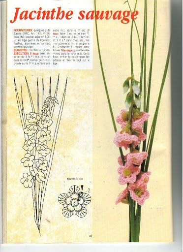 light pink crochet flowers