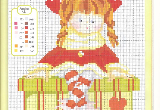 little girl sitting on a gift