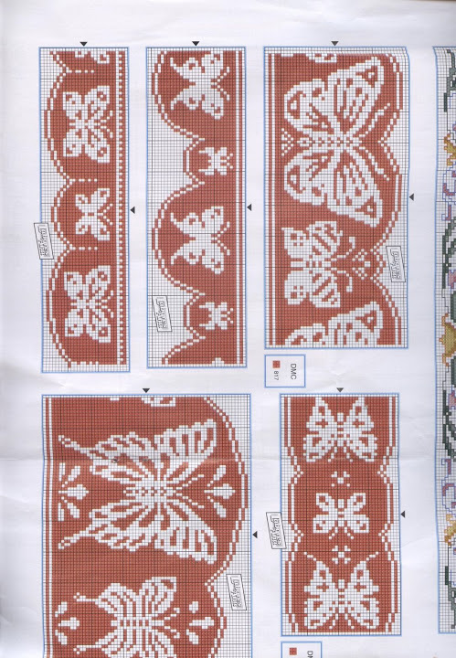 monochrome butterflies border (1)