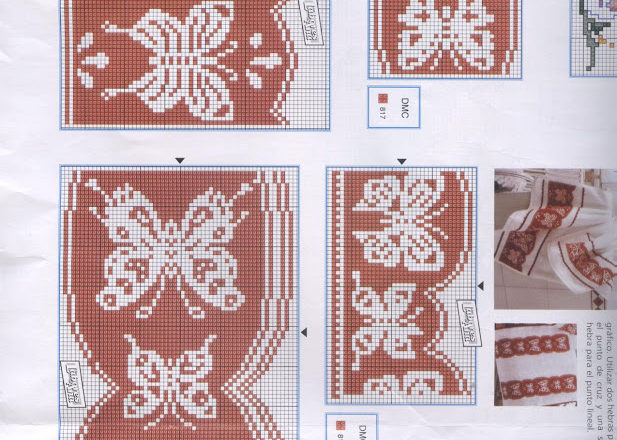 monochrome butterflies border (2)