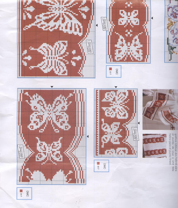 monochrome butterflies border (2)