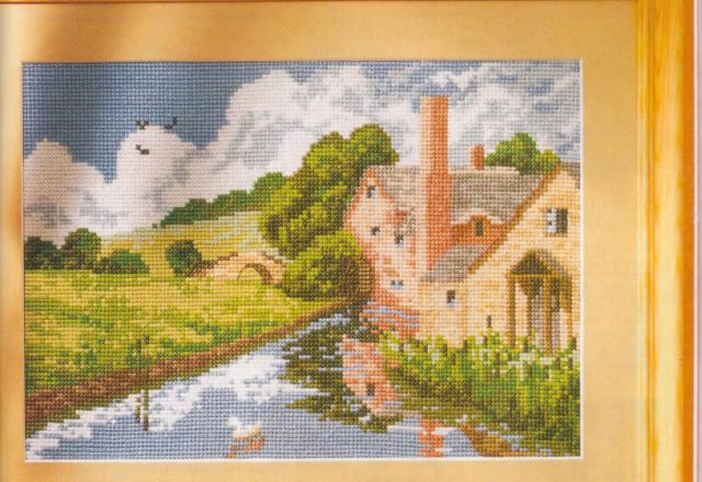 mountain landscape picture cross stitch (1)