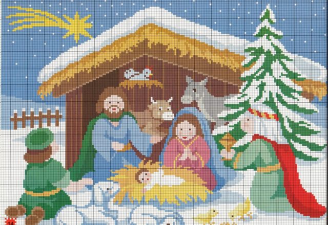 nativity cross stitch