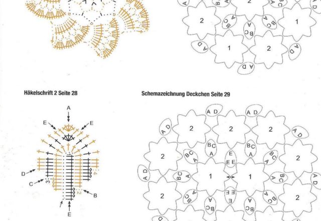 oval or round doily flowers and leaves (3)