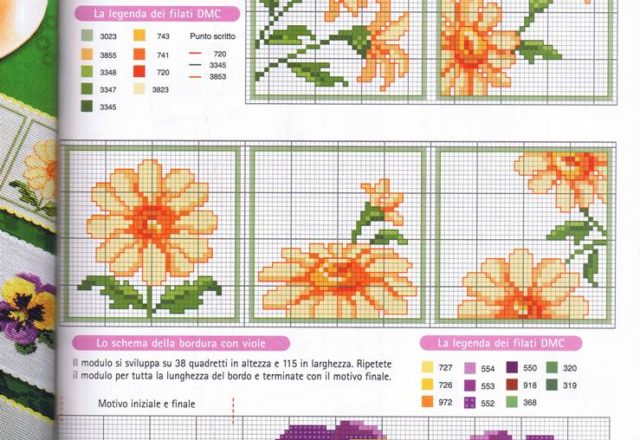 panses and daises border