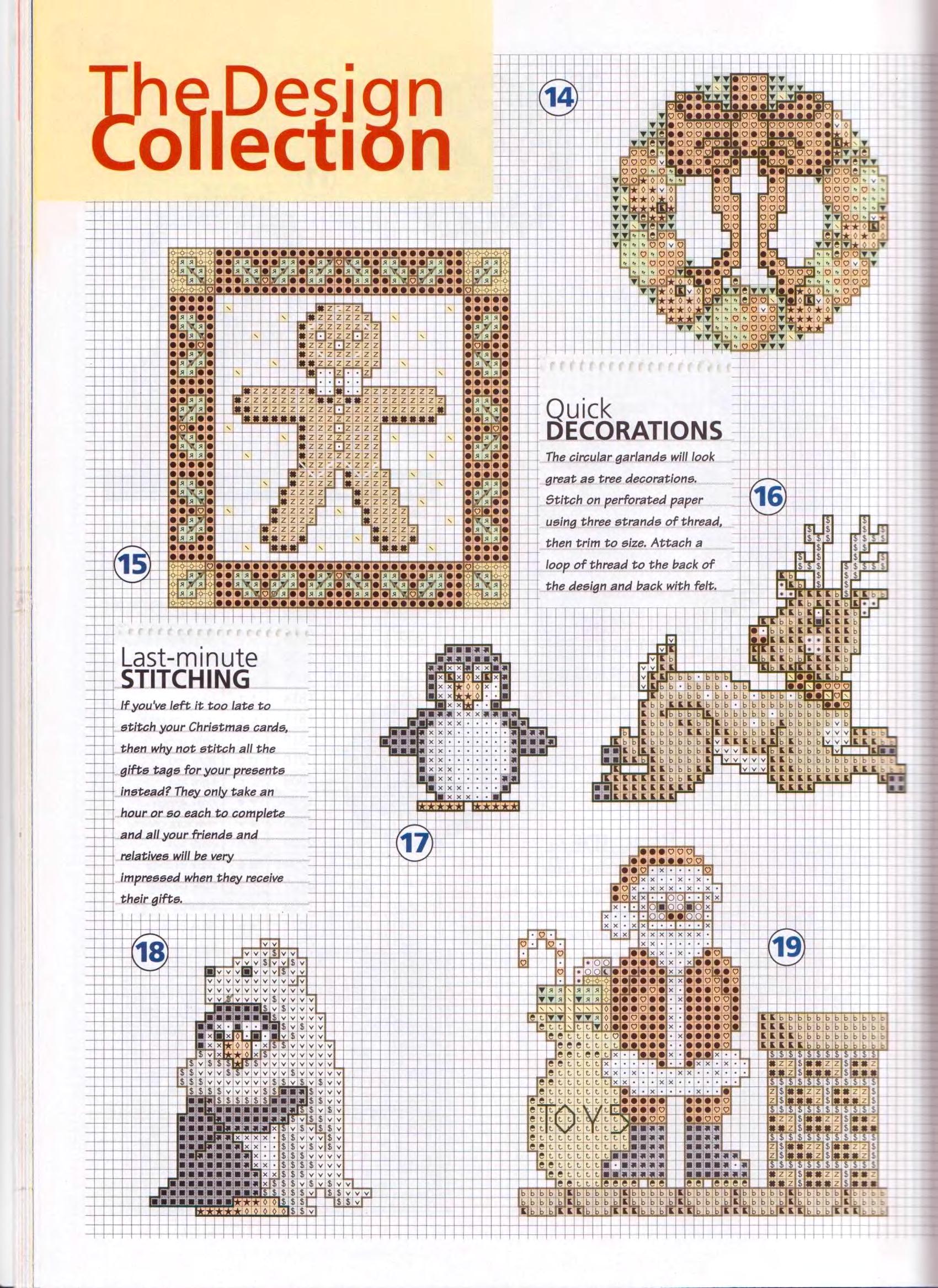 penguins reindeer and gingerbread men cross stitch